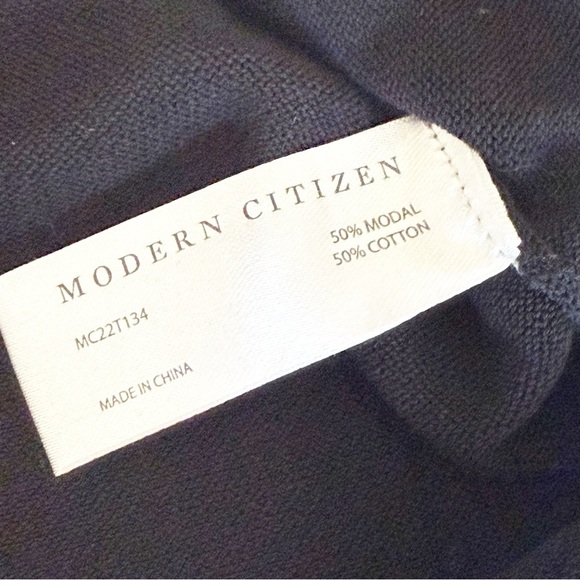 Modern Citizen Black Knit Crewneck Sweater Top short sleeve S - Picture 6 of 7